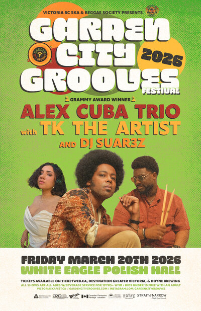 Garden City Grooves Night 2: Alex Cuba Trio, TK the Artist & DJ SUAR3Z - May 1st @ White Eagle Polish Hall