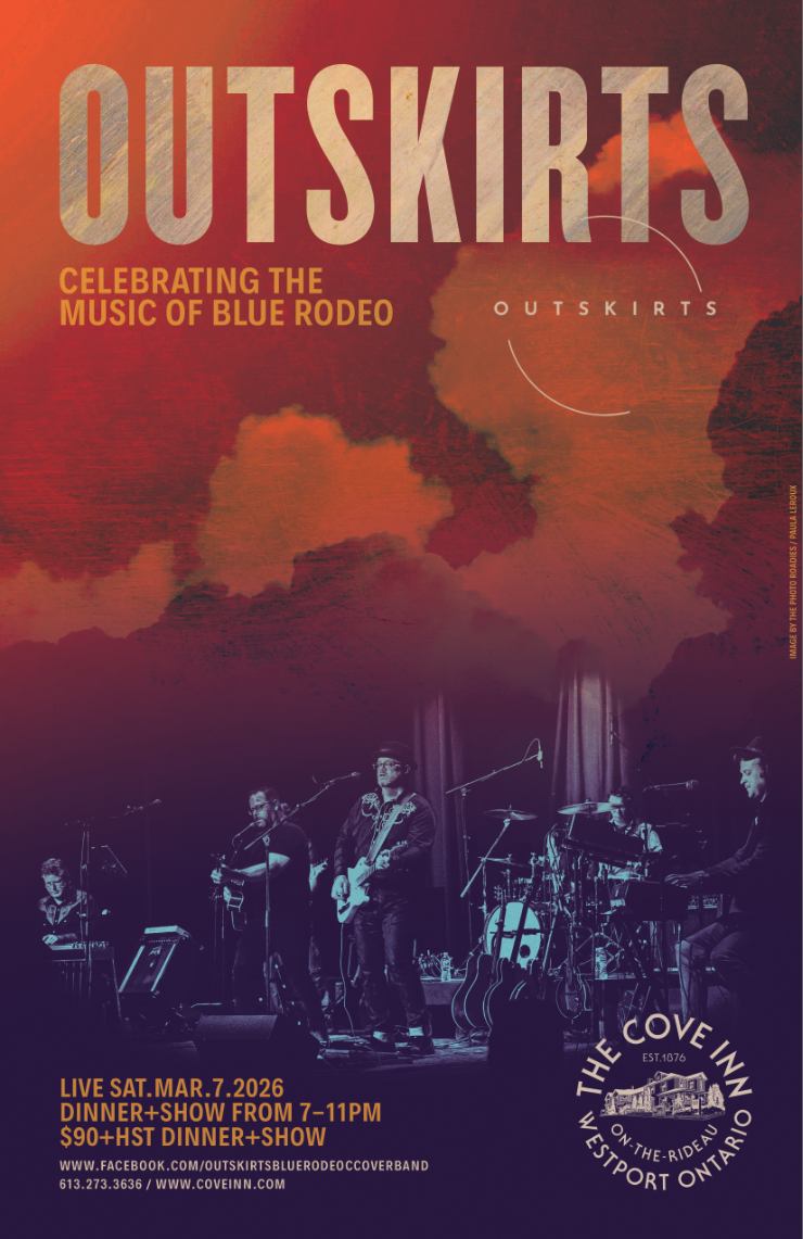 Celebrating the Music of Blue Rodeo: Outskirts @ The Cove Inn Mar 7 2026 - May 6th @ The Cove Inn