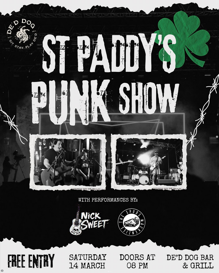 St. Paddy's Punk Show - May 6th @ De'd Dog Bar & Grill