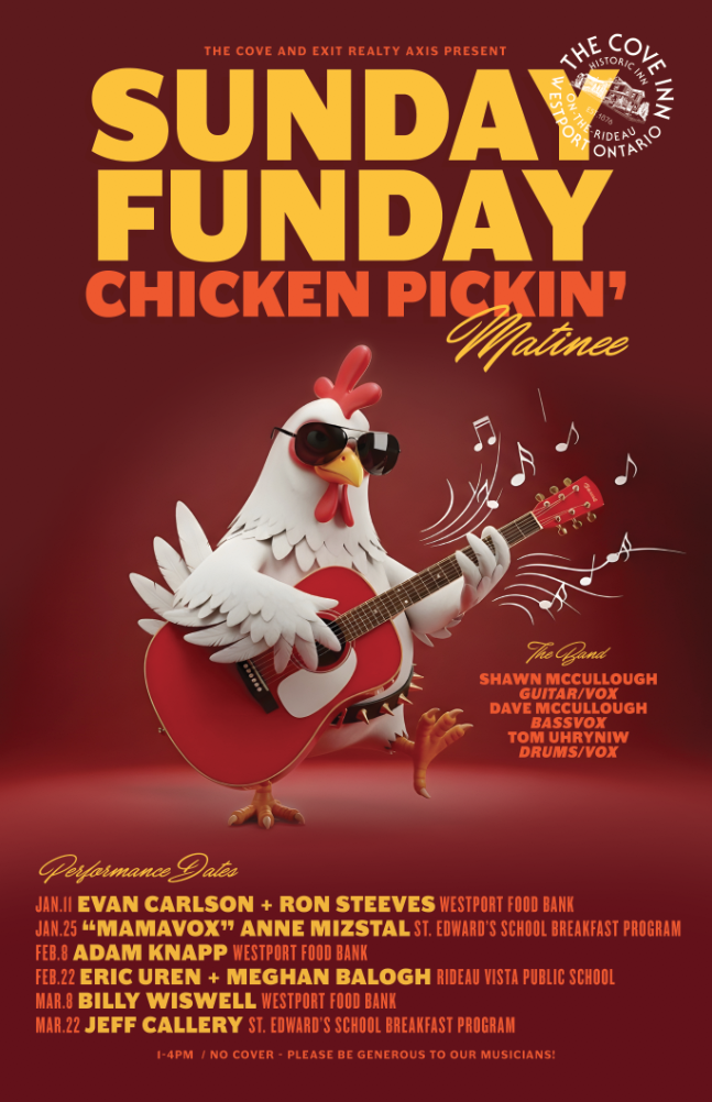Sunday Funday: Chicken Pickin' @ The Cove Inn Feb 8 2026 - May 6th @ The Cove Inn