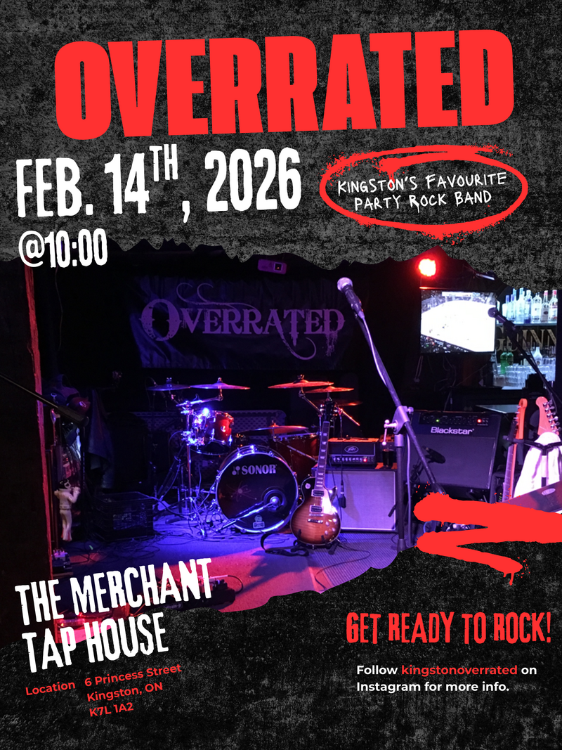 Overrated @ The Merchant Tap House Feb 14 2026 - May 7th @ The Merchant Tap House