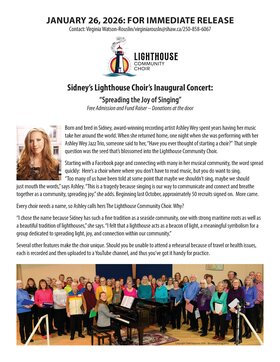 The Lighthouse Community Choir's "The Joy of Singing" - Jul 7th @ St Paul's United Church