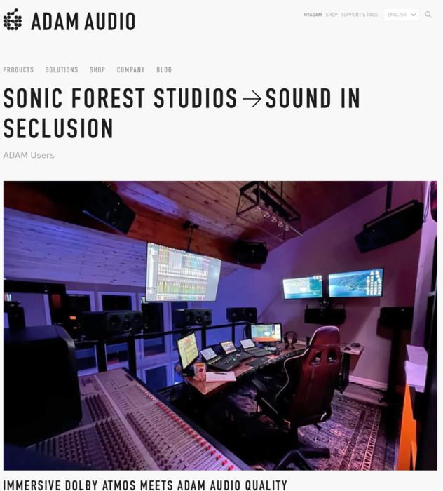 SONIC FOREST STUDIOSSOUND IN SECLUSION