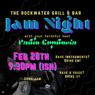 Jam Night - May 26th @ Rockwater Grill & Bar