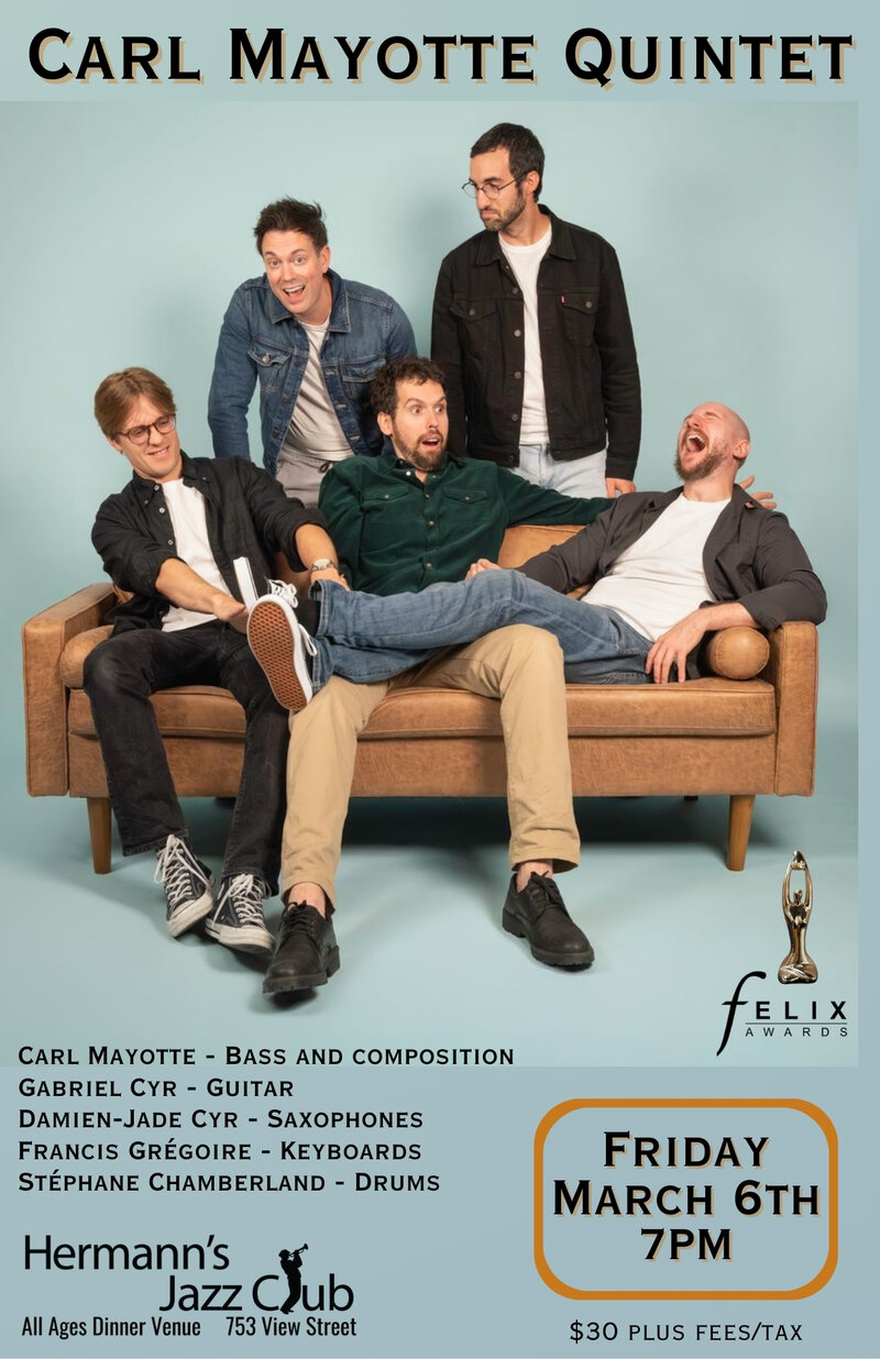 Carl Mayotte Quintet - May 30th @ Hermann's Jazz Club