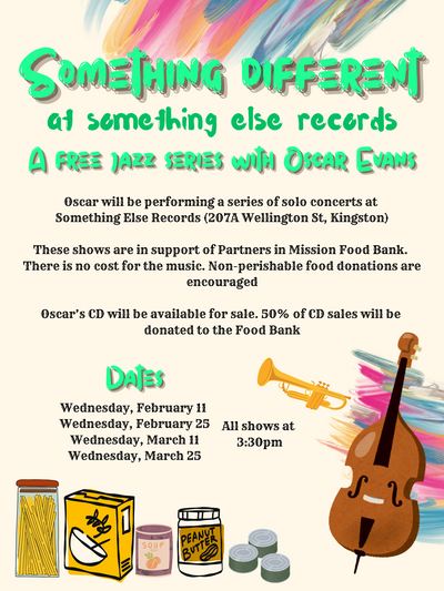 Free Jazz Series in Support of Partners in Mission Food Bank: Oscar Evans @ Something Else Records - Feb 11, 2026