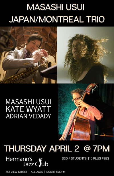 Masashi Usui Japan/Montreal Trio - May 7th @ Hermann's Jazz Club