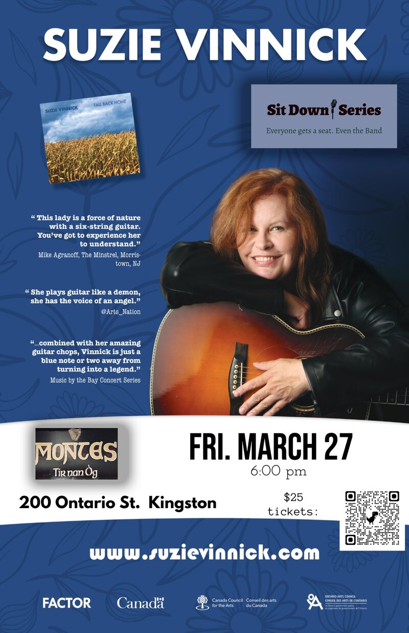 Sit Down Series: Suzie Vinnick @ Monte's Mar 27 2026 - Jun 3rd @ Monte's