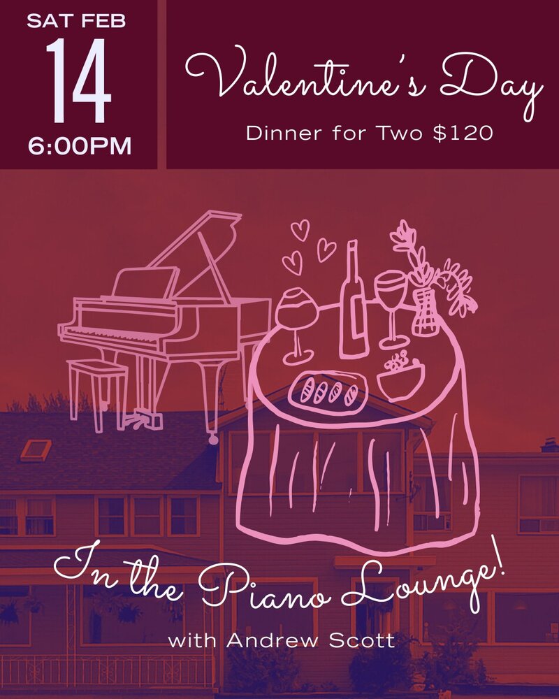 Valentine's Jazz Set & Dinner: Andrew Scott @ Hotel Wolfe Island Feb 14 2026 - May 4th @ Hotel Wolfe Island