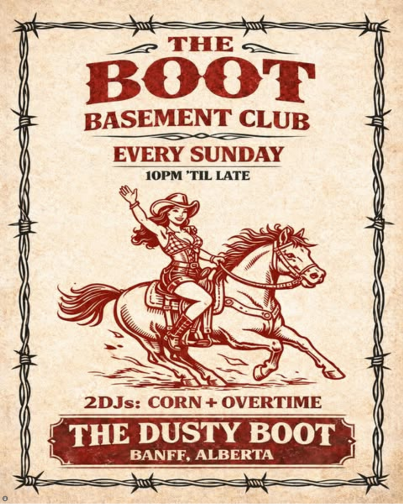 Sunday Nights at The Boot Basement Club @ The Dusty Boot - Feb 15, 2026