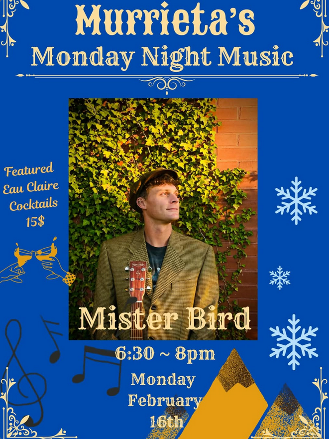 Murrieta's Monday Music @ Murrieta's Mountain Grill - Feb 16, 2026