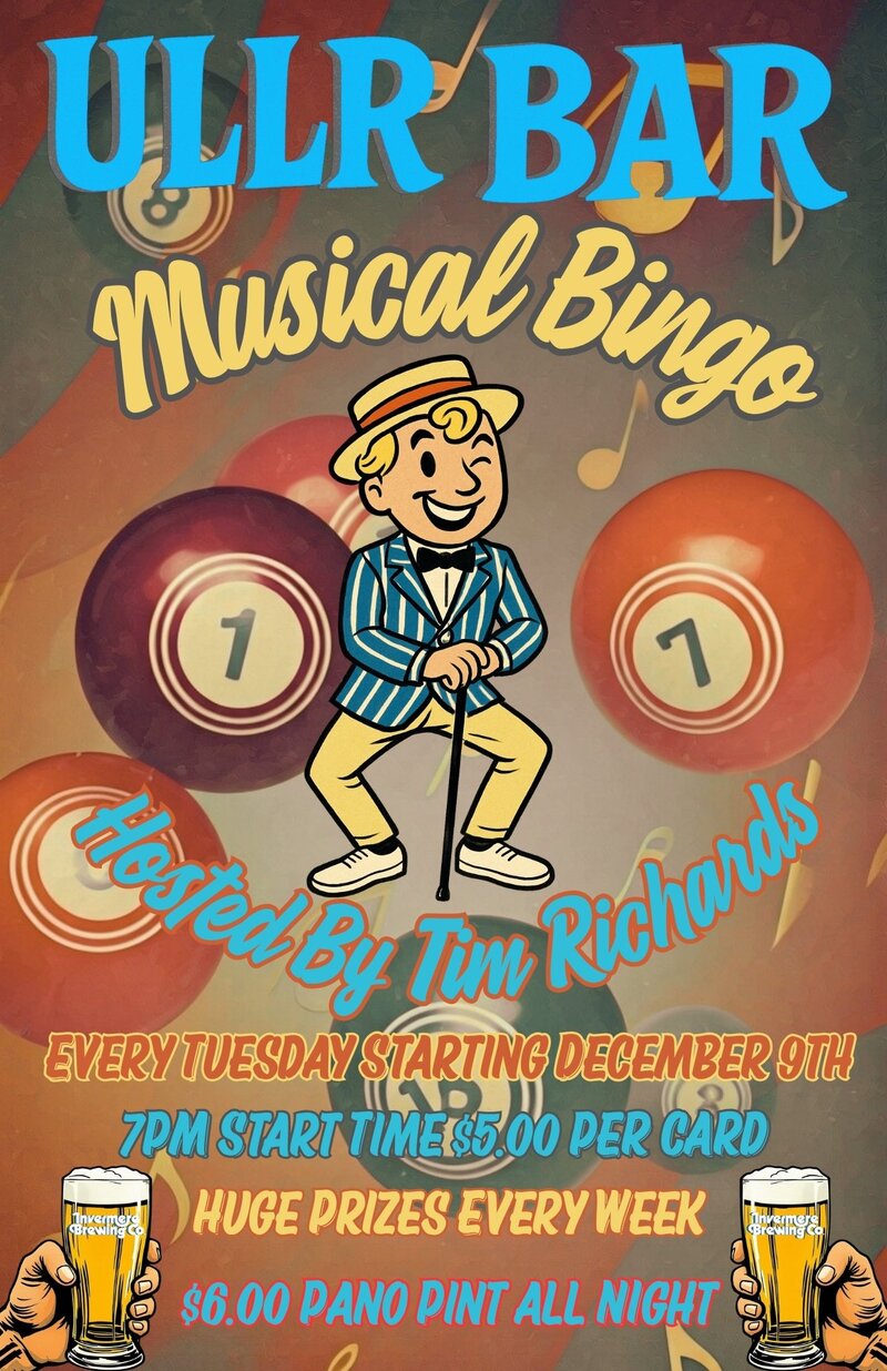 Musical Bingo hosted by Tim Richards - May 6th @ Ullr Bar