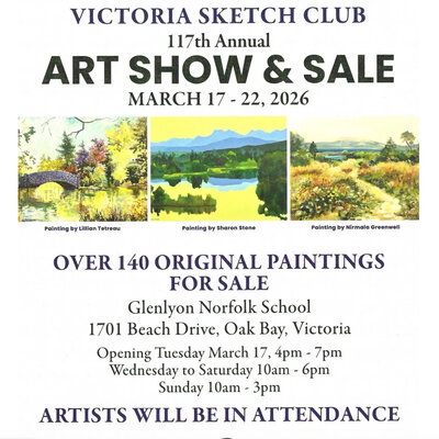 Victoria Sketch Club&rsquo;s 117th Annual Spring Show & Sale - Jun 3rd @ Glenlyon Norfolk School