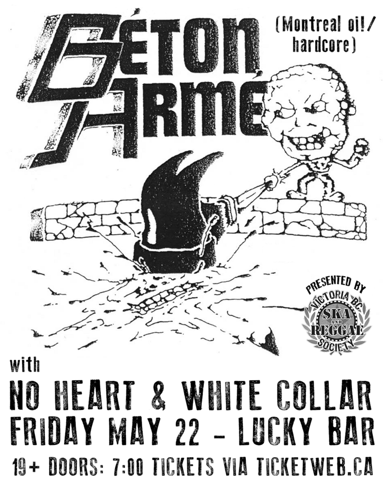 B&eacute;ton Arm&eacute;, No Heart, White Collar @ Lucky Bar May 22 2026 - May 2nd @ Lucky Bar