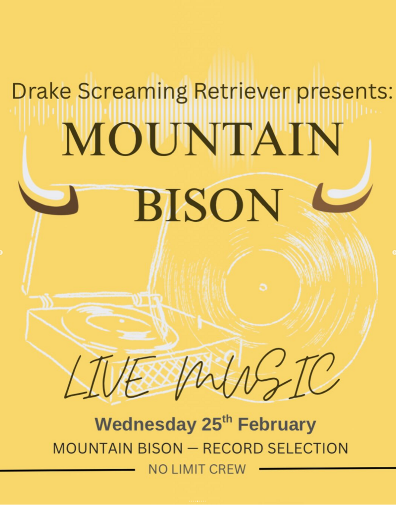 Live Music with Mountain Bison - May 1st @ The Drake Pub