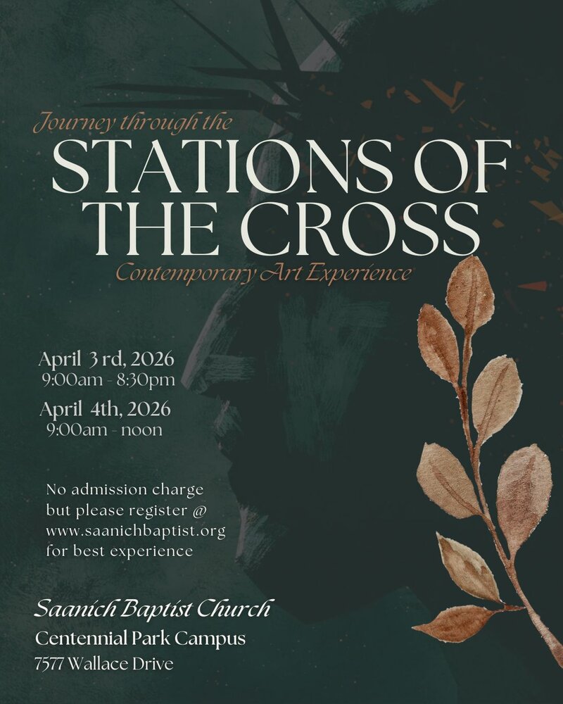 Stations of the Cross Contemporary Art Experience @ Saanich Baptist Church - Apr 03, 2026