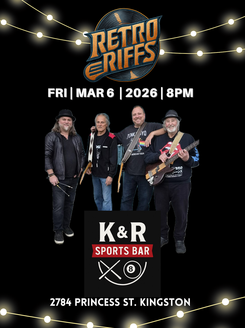 Retroriffs @ K&R Sports Bar Mar 6 2026 - May 9th @ K&R Sports Bar