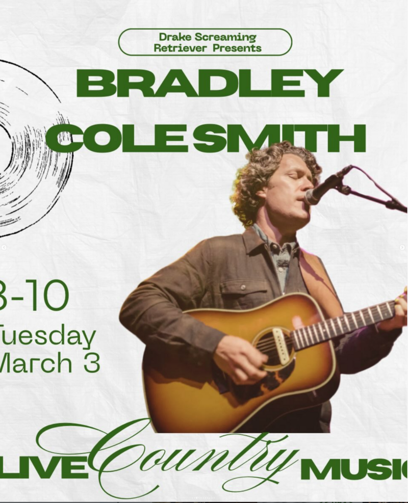 Live Country Music with Bradley Cole Smith - May 25th @ The Drake Pub