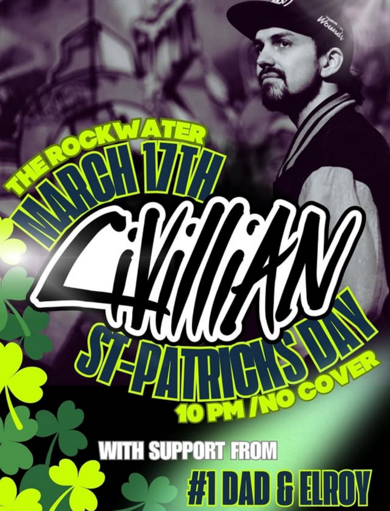 St. Patrick's Day featuring Civillian - May 6th @ Rockwater Grill & Bar