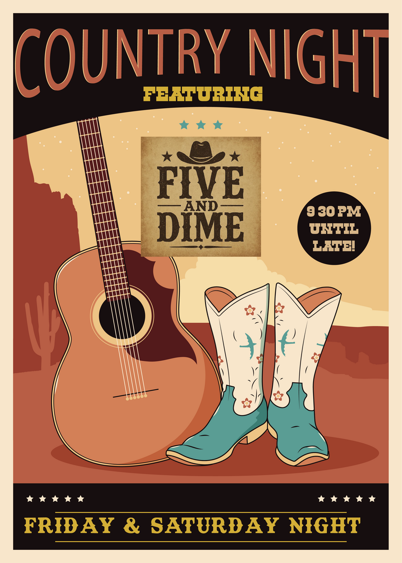 Country Night with Five N' Dime - Jun 5th @ Melissa's Missteak