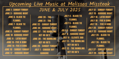 Country Night with Five N' Dime - May 12th @ Melissa's Missteak