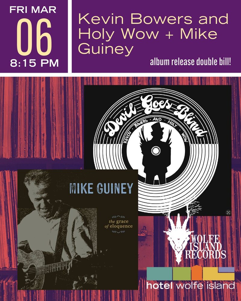 Kevin Bowers, Holy Wow, Mike Guiney, Hugh Christopher Brown, Pete Bowers, Scott Dwyre, Andrew McLaughlin, Sarah McDermott @ Hotel Wolfe Island Mar 6 2026 - May 6th @ Hotel Wolfe Island