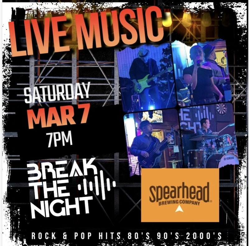 Break The Night @ Spearhead Brewery Mar 7 2026 - May 6th @ Spearhead Brewery