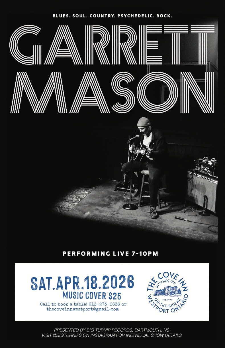 Garrett Mason @ The Cove Inn Apr 18 2026 - May 6th @ The Cove Inn