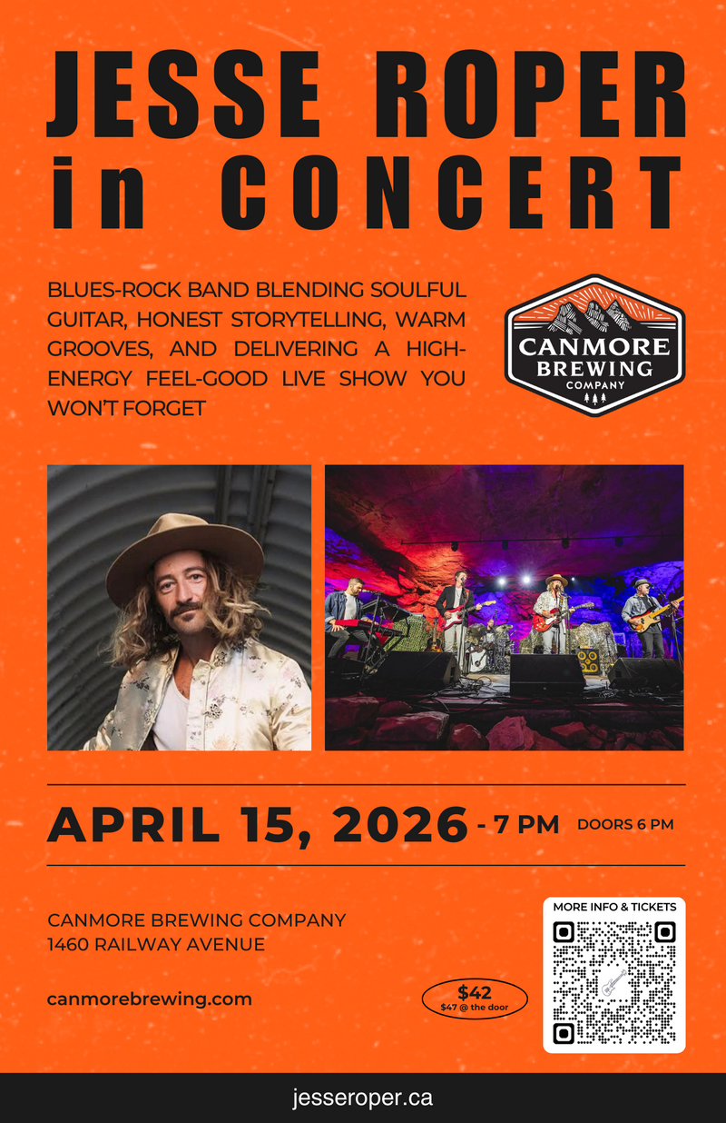 Jesse Roper in Concert - May 6th @ Canmore Brewing Company