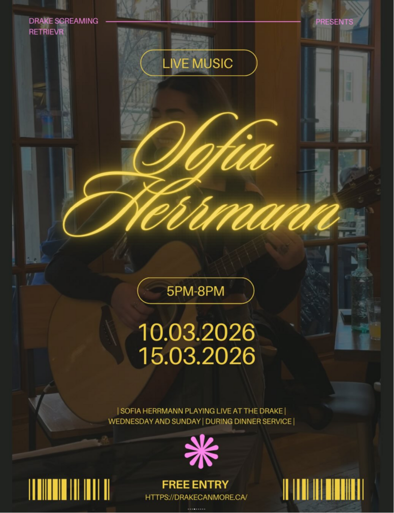 Dinner & Music with Sof Hermann - May 6th @ The Drake Pub