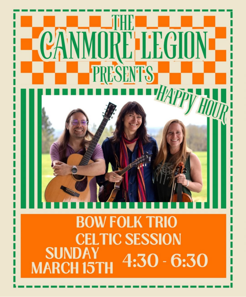Celtic Sessions: Bow Folk Trio - May 12th @ Canmore Legion
