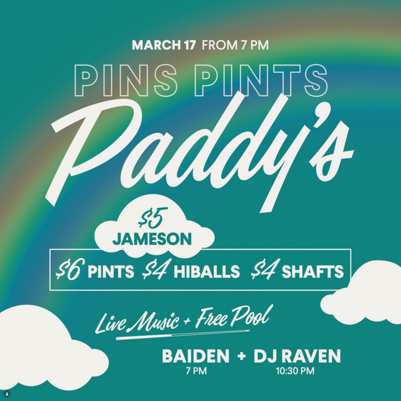 Pins, Pints, Paddy's ☘️🇮🇪 - Jun 7th @ High Rollers