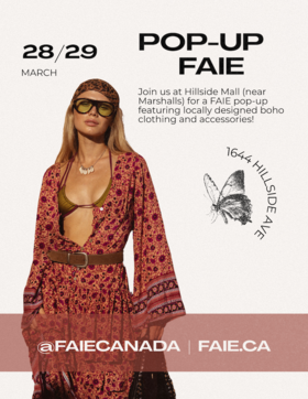 FAIE Boho Pop-Up - Jun 30th @ Hillside Shopping Centre