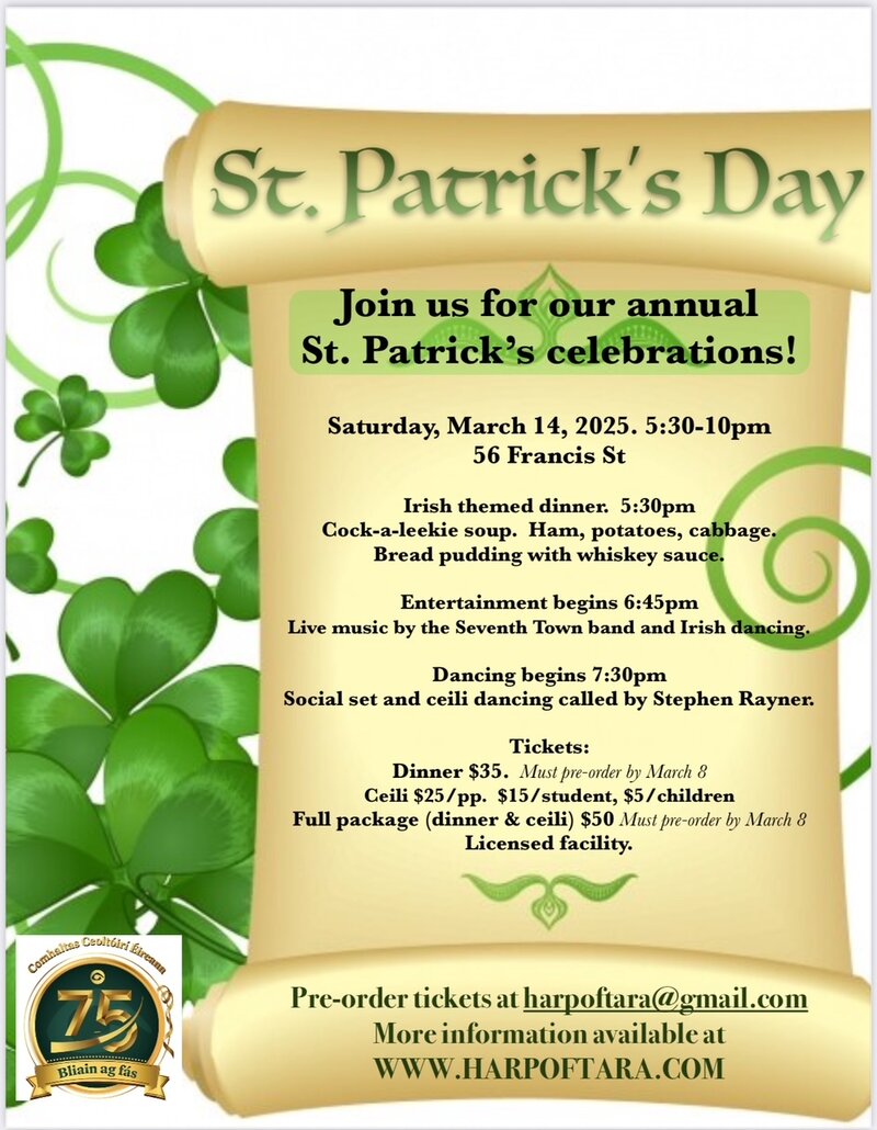 St. Patrick's Ceili: Seventh Town @ The Seniors Centre - Mar 14, 2026