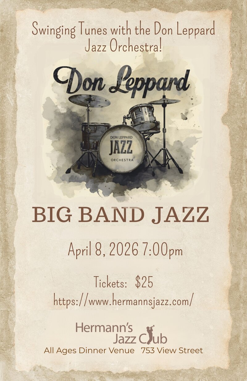The Don Leppard Jazz Orchestra - May 7th @ Hermann's Jazz Club