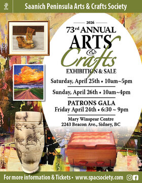 Saanich Peninsula arts & Crafts Society 73rd Annual Exhibition & Sale - Jun 30th @ Mary Winspear Centre