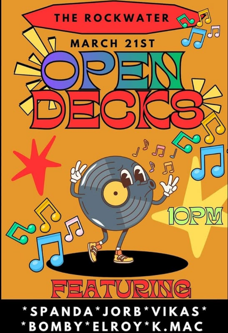 Open Decks: March! - May 1st @ Rockwater Grill & Bar