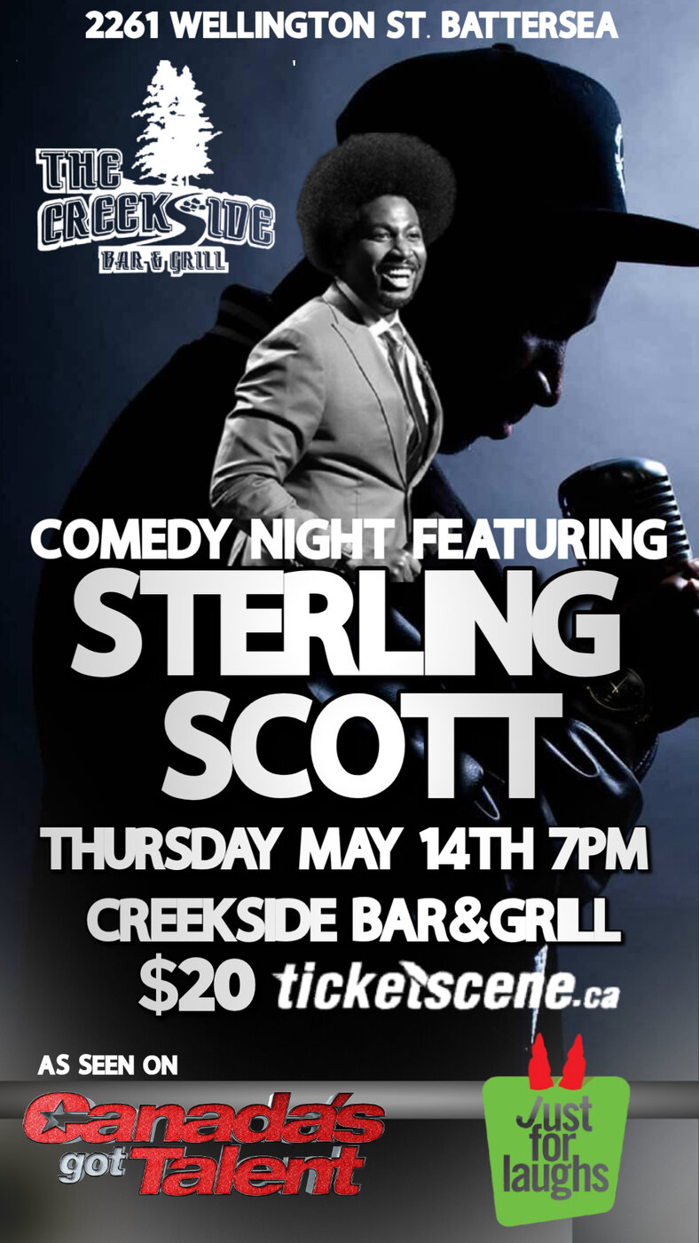 Comedy at The Creekside: Sterling Scott, Al Babcock @ The Creekside Bar & Grill May 14 2026 - May 1st @ The Creekside Bar & Grill