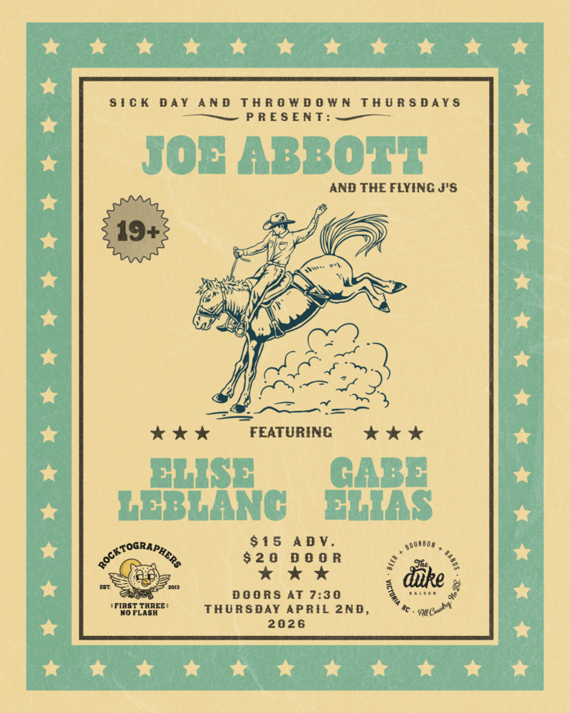 Joe Abbott, Elise Leblanc and Gabe Elias for Throwdown Thursdays! - May 6th @ The Duke Saloon