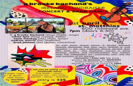 Folk and Fiddle Concert and Barn Dance with Q Brooke Bachand and Friends - May 8th @ St Matthias Church