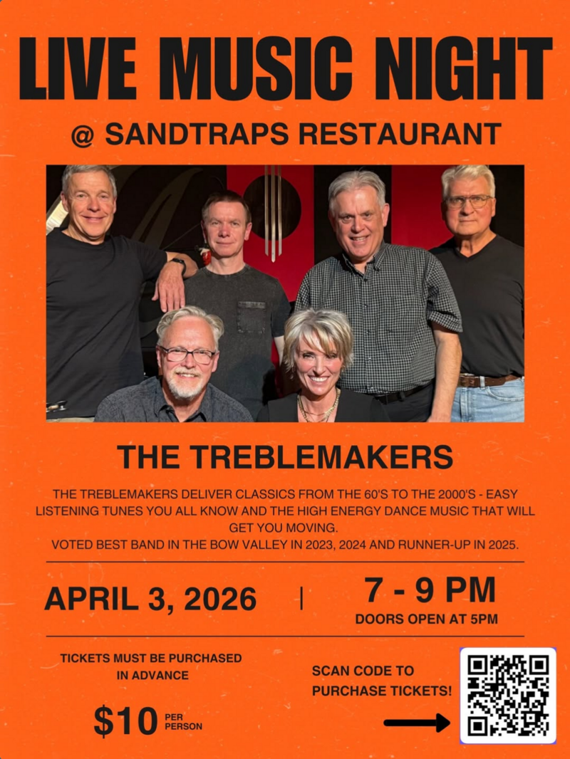 Live Music Night with The Treblemakers - May 6th @ Sandtraps Restaurant