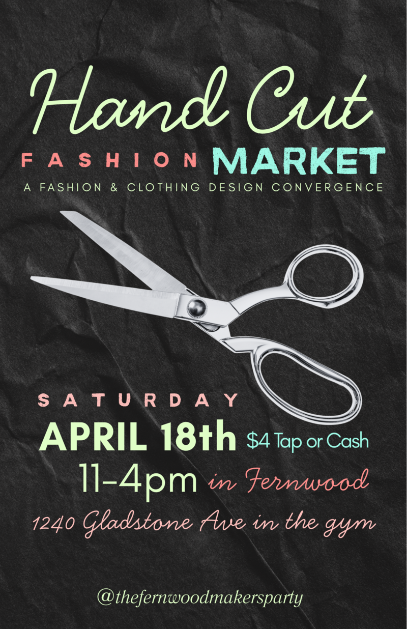 HAND CUT Fashion Market - May 9th @ Fernwood (NRG) Community Centre