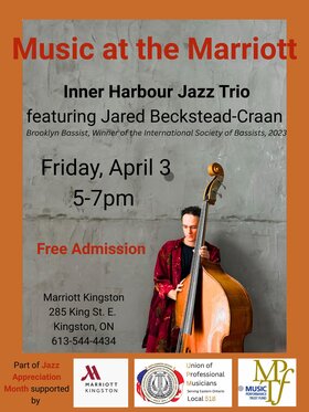 Jazz Appreciation Month: Inner Harbour Jazz, Jared Beckstead-Craan @ Academy Food and Drink Apr 3 2026 - May 1st @ Academy Food and Drink