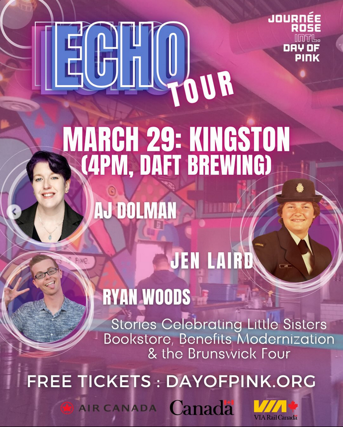 ECHO TOUR - Voices That Still Resonate: AJ Dolman, Jen Laird, Ryan Woods @ Daft Brewing Mar 29 2026 - May 6th @ Daft Brewing