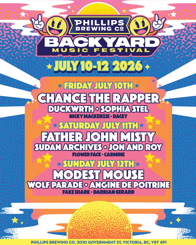 Chance the Rapper, Father John Misty, Modest Mouse, Duckwrth, Sudan Archives, Wolf Parade, Sophia Stel, Jon and Roy, Angine de Poitrine, Nicky Mackenzie, DACEY, Fake Shark, Carmine, Darrian Gerard @ The Phillips Backyard Jul 10 2026 - May 11th @ The Phillips Backyard
