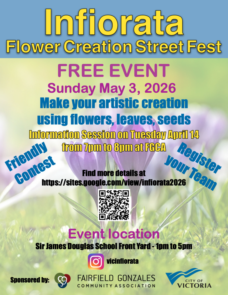 Infiorata Flower Creation Street Fest @ 401 Moss Street - Sir James Douglas Elementary School - May 03, 2026