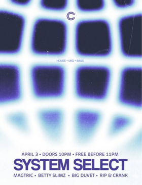 SYSTEM SELECT - May 6th @ The Central - Nightclub & Bar