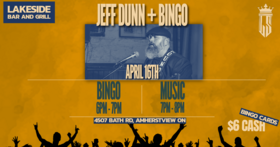 Live Music and Bingo: Jeff Dunn @ Lakeside Bar & Grill Apr 16 2026 - May 1st @ Lakeside Bar & Grill