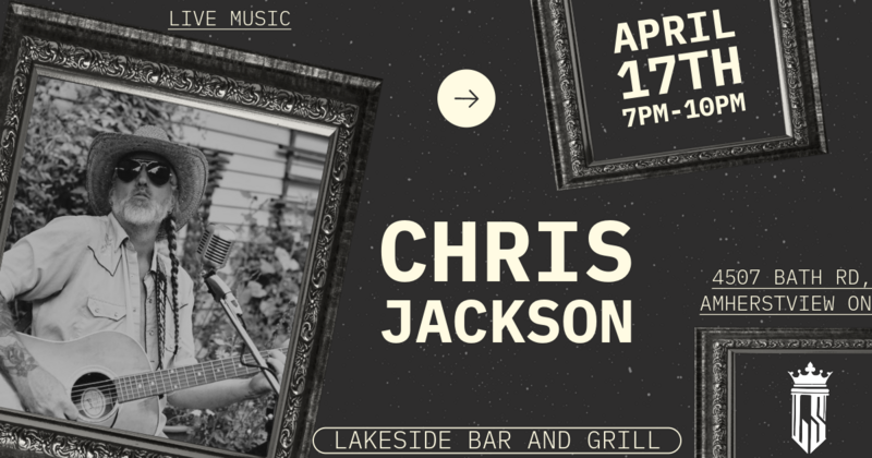Christopher Jackson @ Lakeside Bar & Grill Apr 17 2026 - May 6th @ Lakeside Bar & Grill