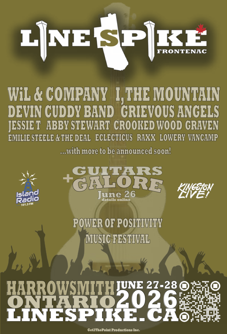 Power of Positivity Music Festival: Wil & Co., Eclecticus, The Devin Cuddy Band, VANCAMP, Emilie Steele & The Deal, Abby Stewart, Graven @ Line Spike Frontenac Jun 27 2026 - May 6th @ Line Spike Frontenac